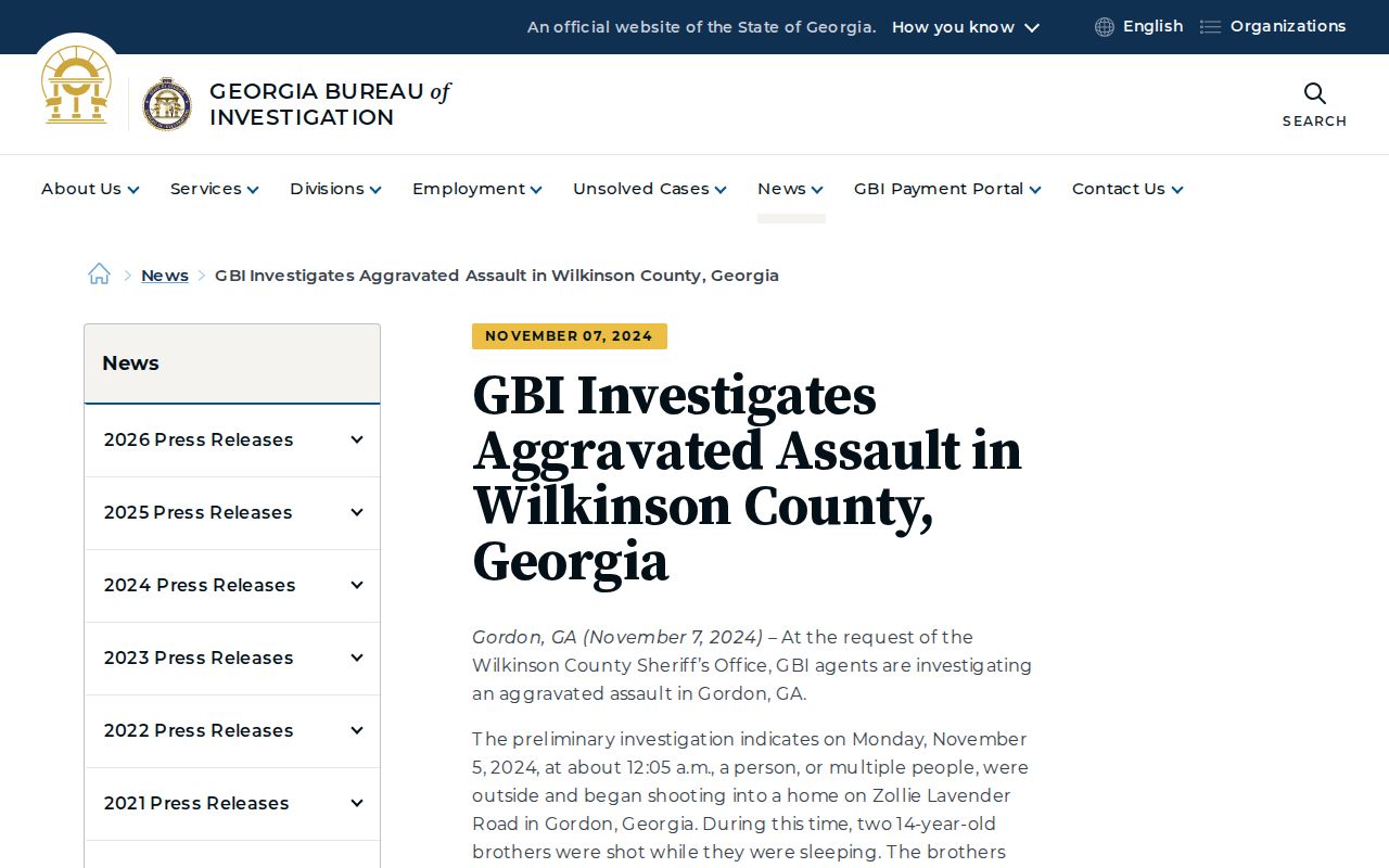 Gordon criminal history WCSO and GBI investigation handoff
